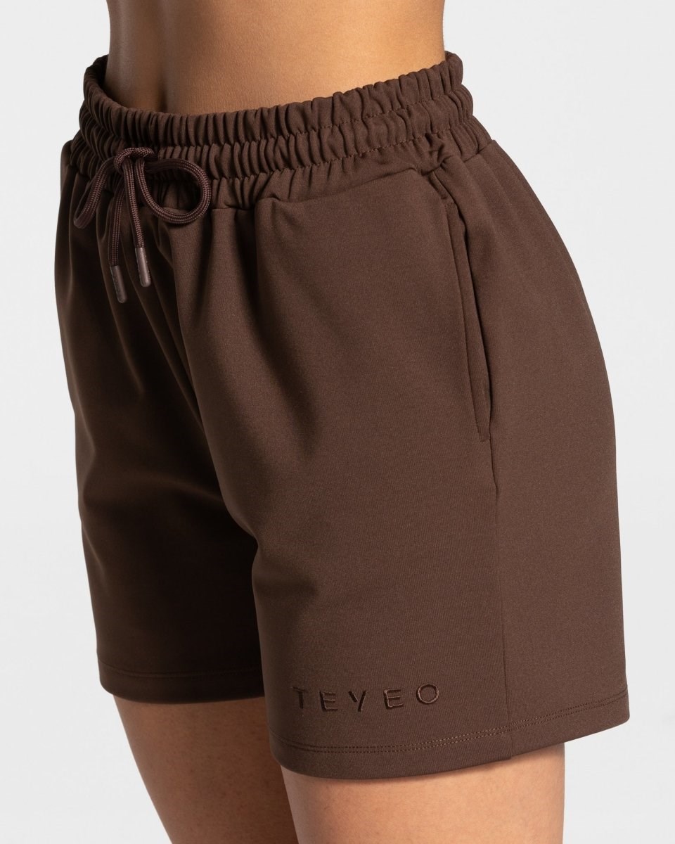 TEVEO Charming Oversized Shorts Braun | 346729-QCM