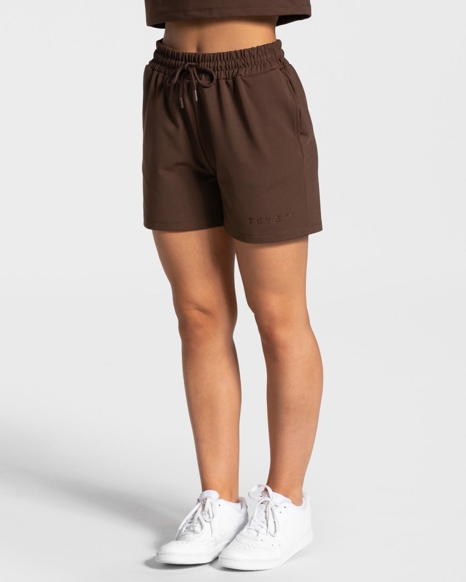 TEVEO Charming Oversized Shorts Braun | 346729-QCM