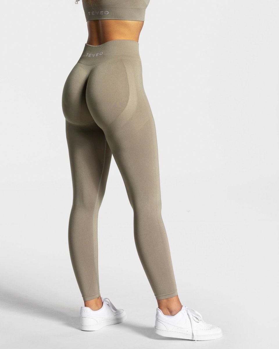 TEVEO Charming Scrunch Leggings Hnedožltý | 163095-WBF
