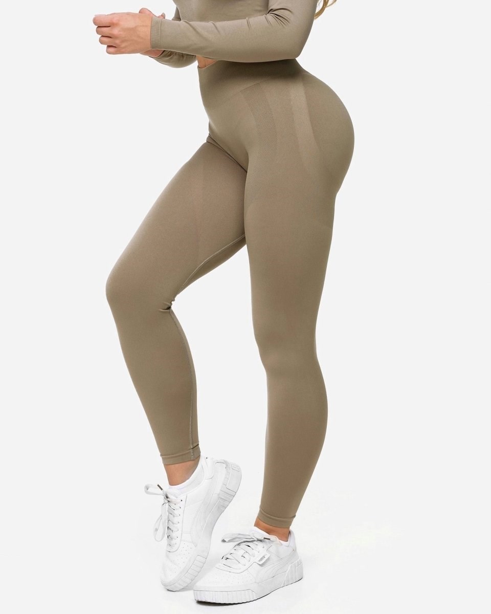 TEVEO Charming Scrunch Leggings Hnedožltý | 163095-WBF