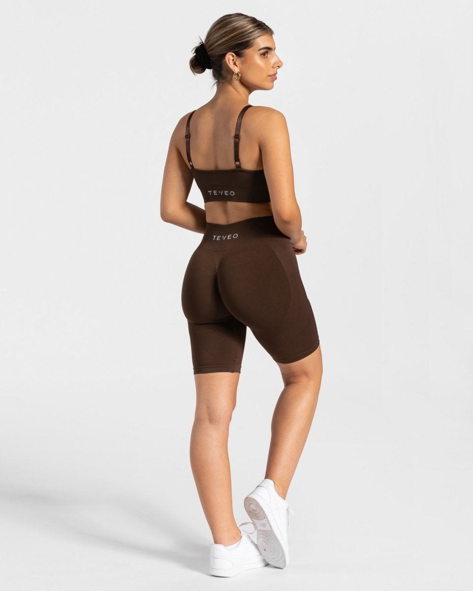 TEVEO Charming Scrunch Shorts Braun | 905263-QMW