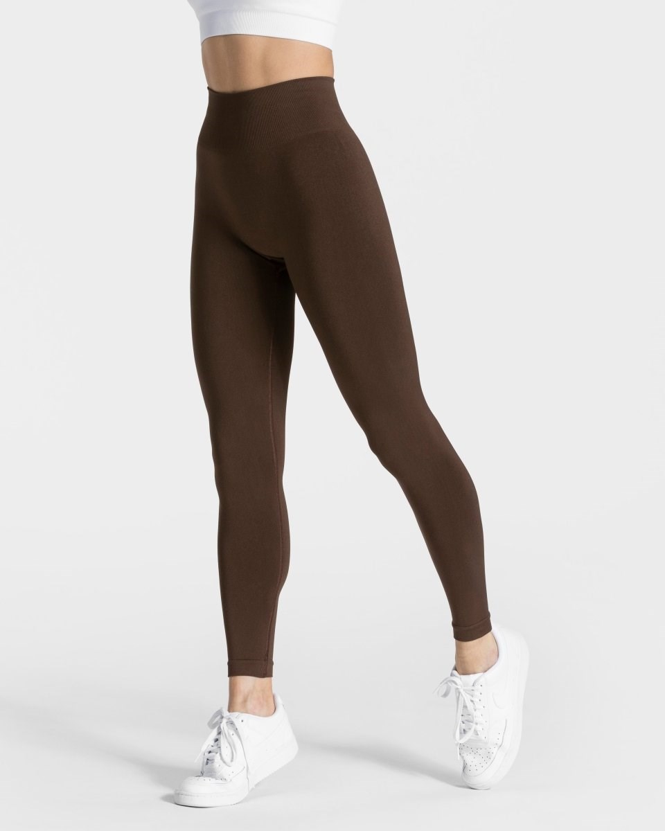 TEVEO Classy Leggings Tmavo Hnede | 943780-QYZ