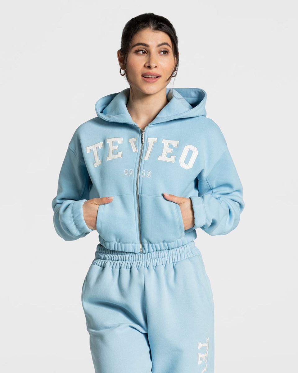 TEVEO College Zip Hoodie Modre | 508193-HOW