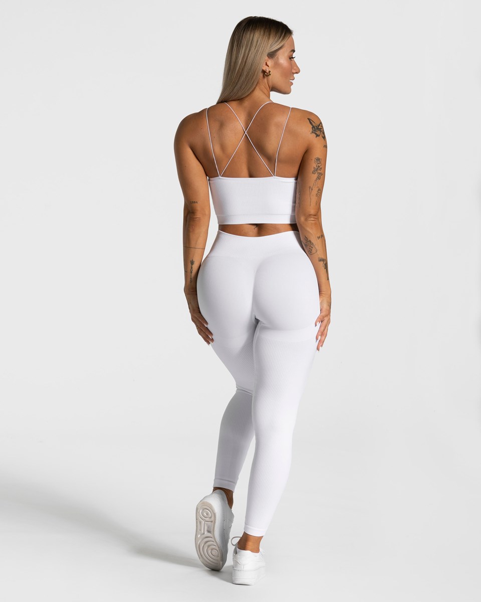 TEVEO Elegantný Remienkove Top Biele | 065923-WEC