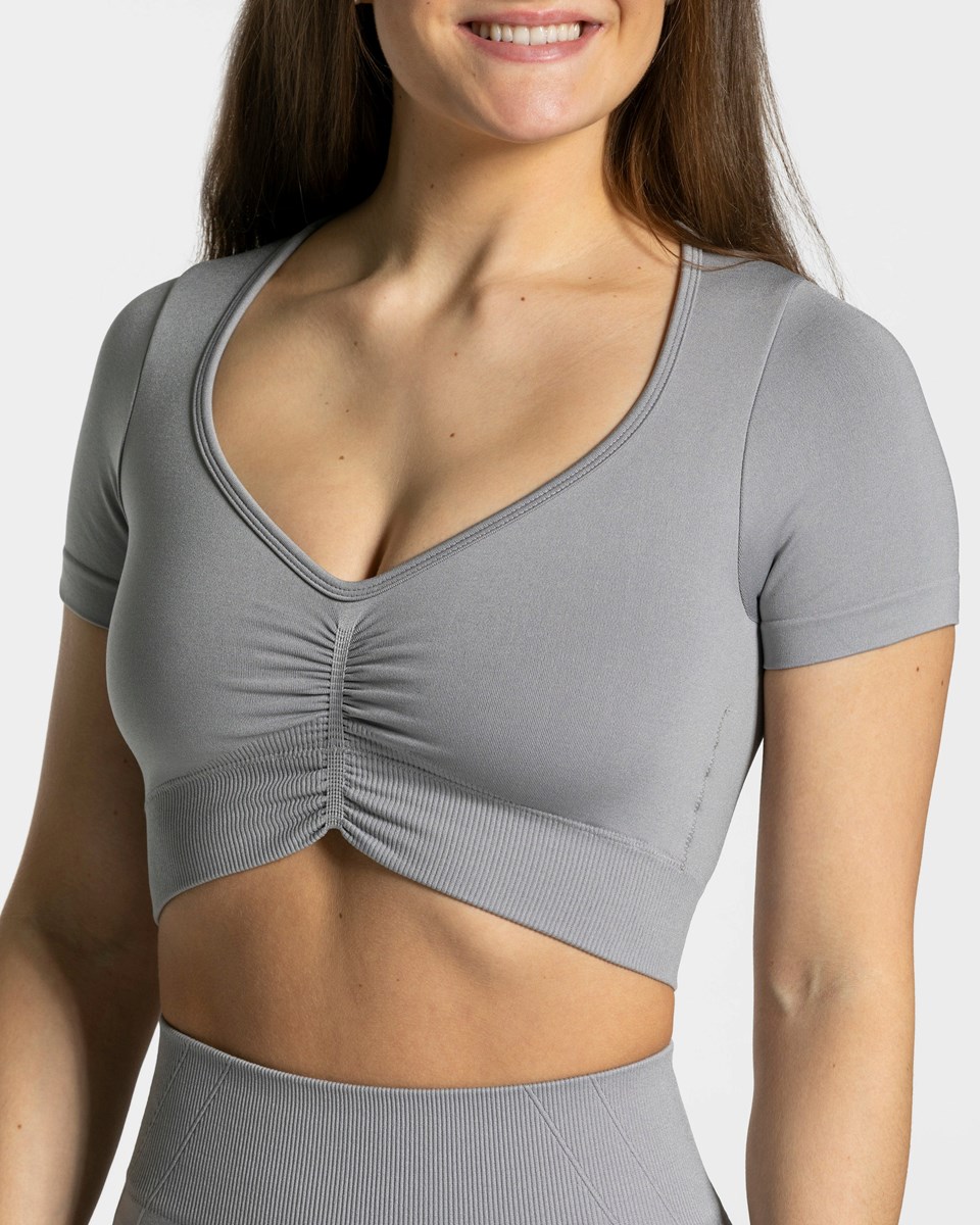 TEVEO Focus Crop Top Gray | 879612-MHV