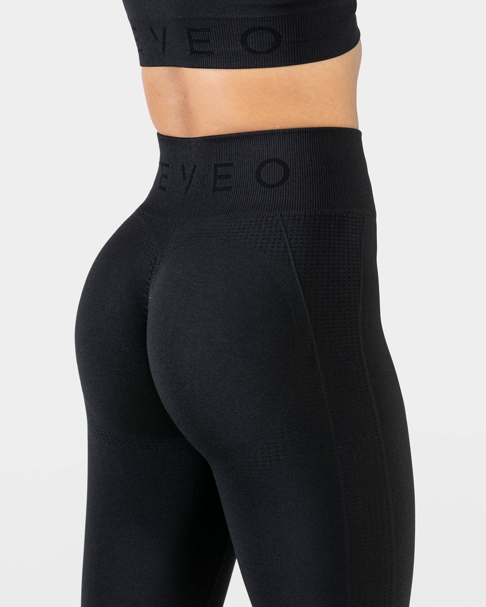 TEVEO Focus Scrunch Leggings Čierne | 678459-HWQ