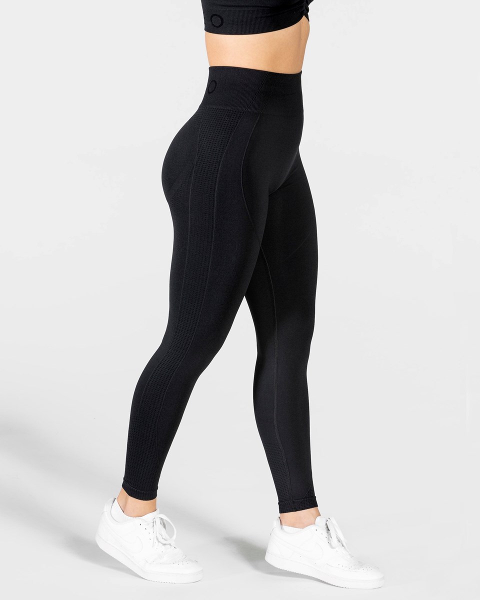 TEVEO Focus Scrunch Leggings Čierne | 678459-HWQ