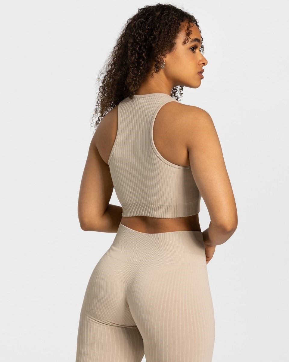 TEVEO Golden Asymmetric Top Béžové | 513642-QYE