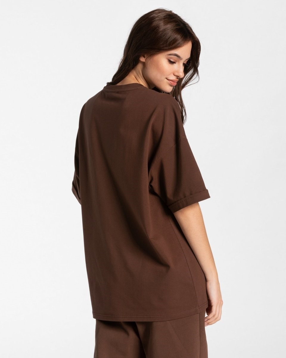 TEVEO Iconic Oversized T-Shirt Braun | 813672-WMO