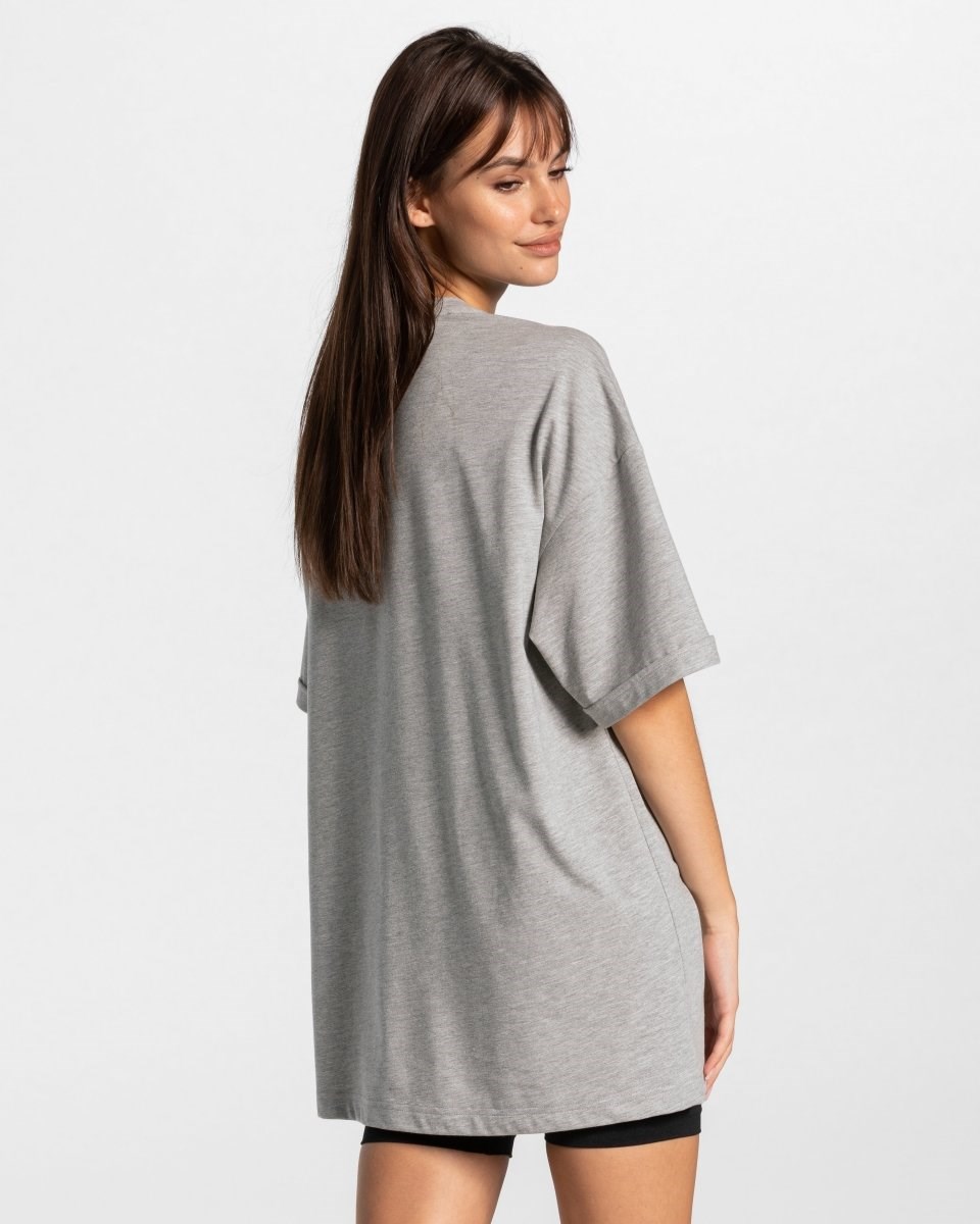 TEVEO Iconic Oversized T-Shirt Gray | 345028-TJL
