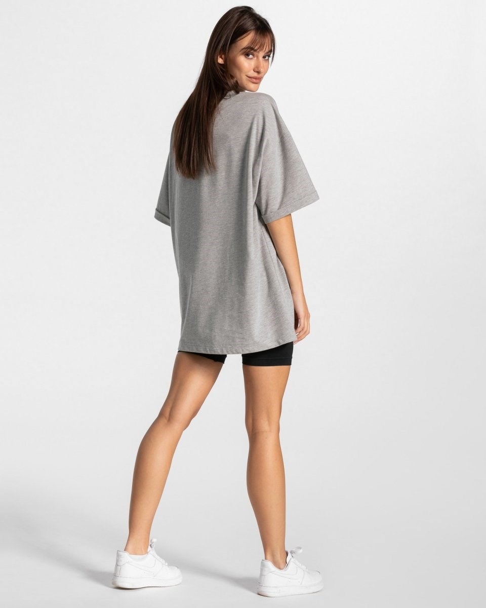 TEVEO Iconic Oversized T-Shirt Gray | 345028-TJL