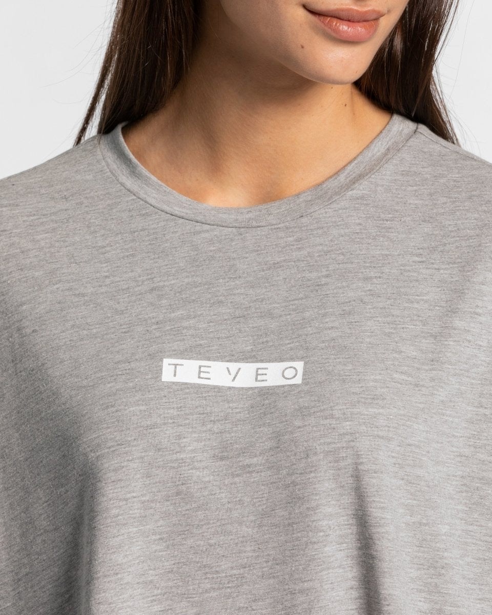 TEVEO Iconic Oversized T-Shirt Gray | 345028-TJL