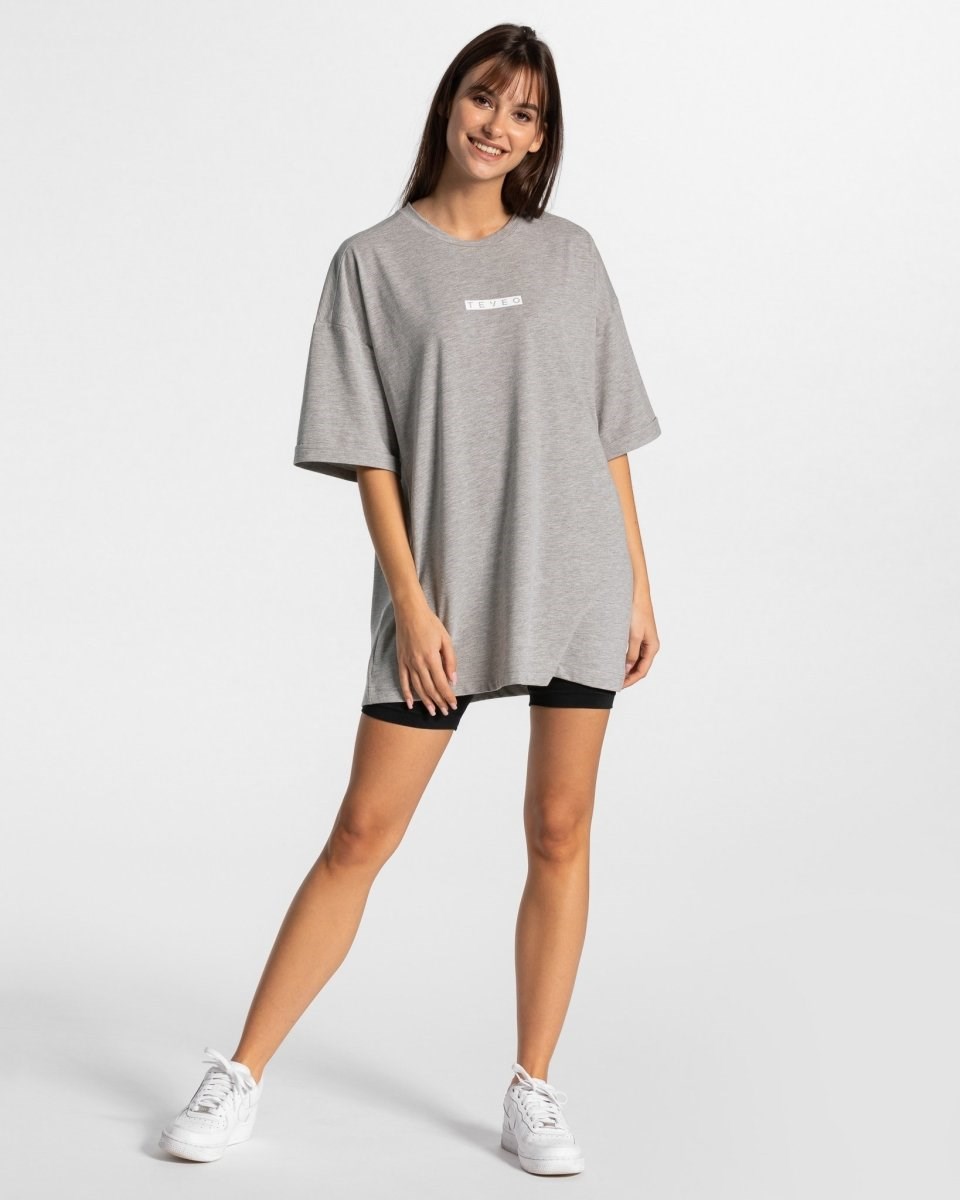 TEVEO Iconic Oversized T-Shirt Gray | 345028-TJL