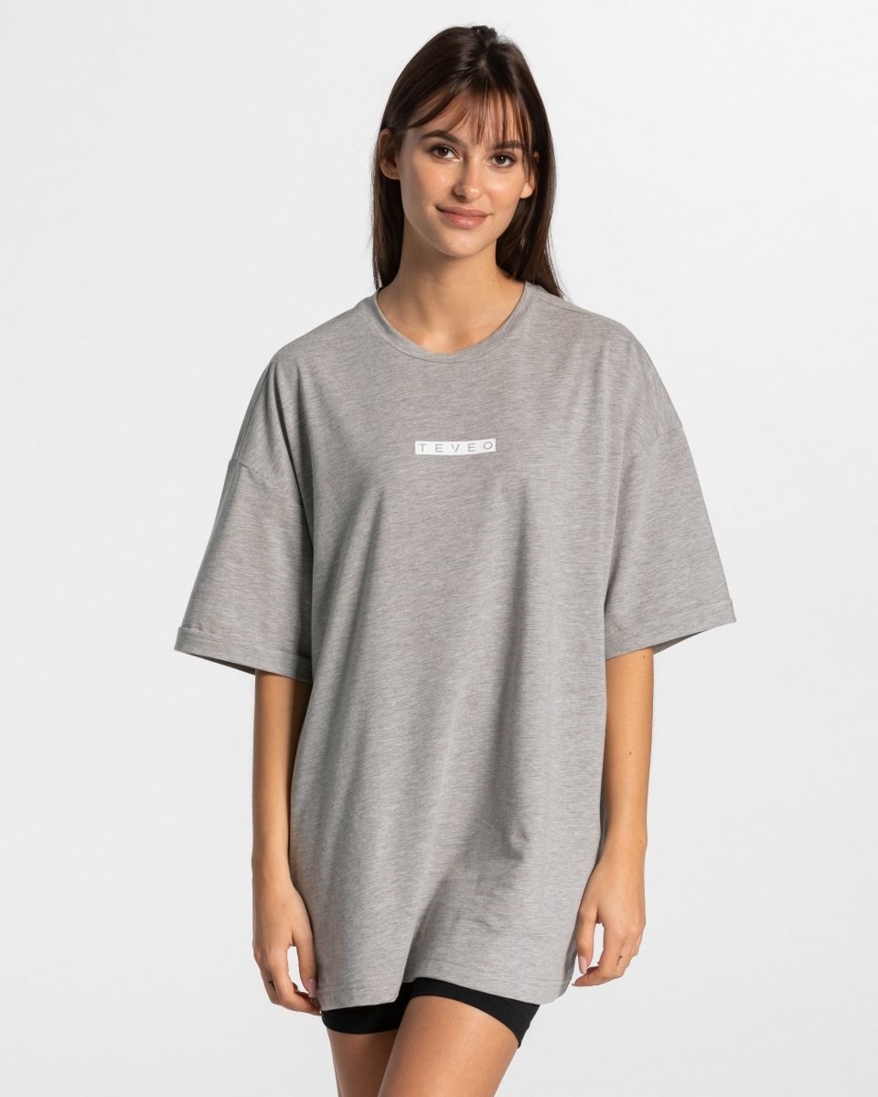 TEVEO Iconic Oversized T-Shirt Gray | 345028-TJL