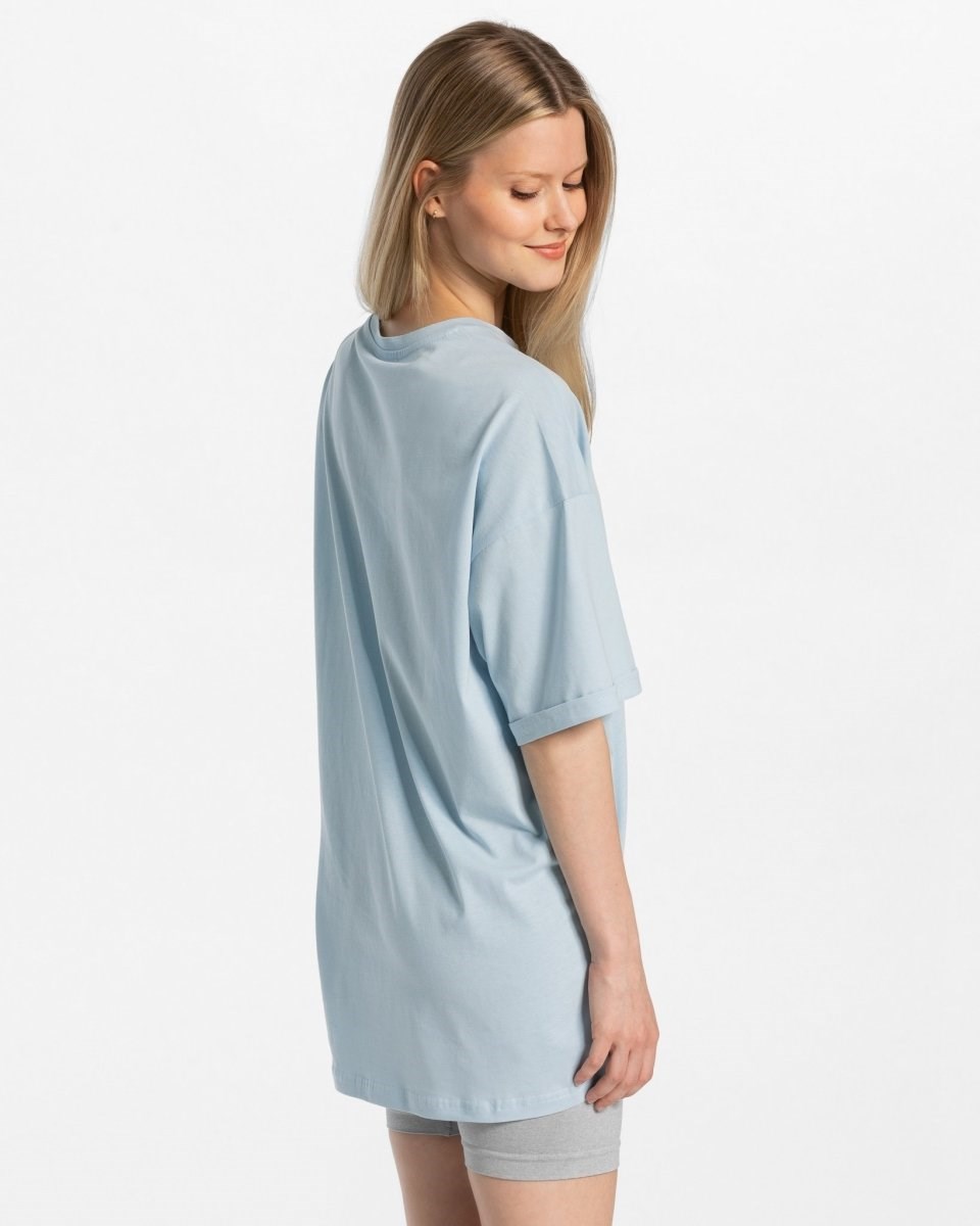 TEVEO Iconic Oversized T-Shirt Modre | 582739-MXA