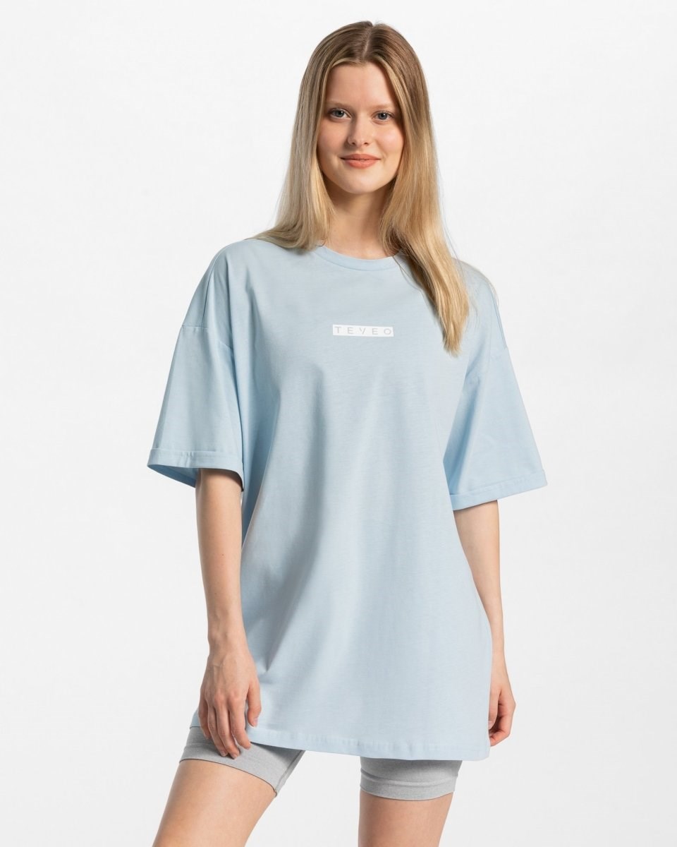 TEVEO Iconic Oversized T-Shirt Modre | 582739-MXA