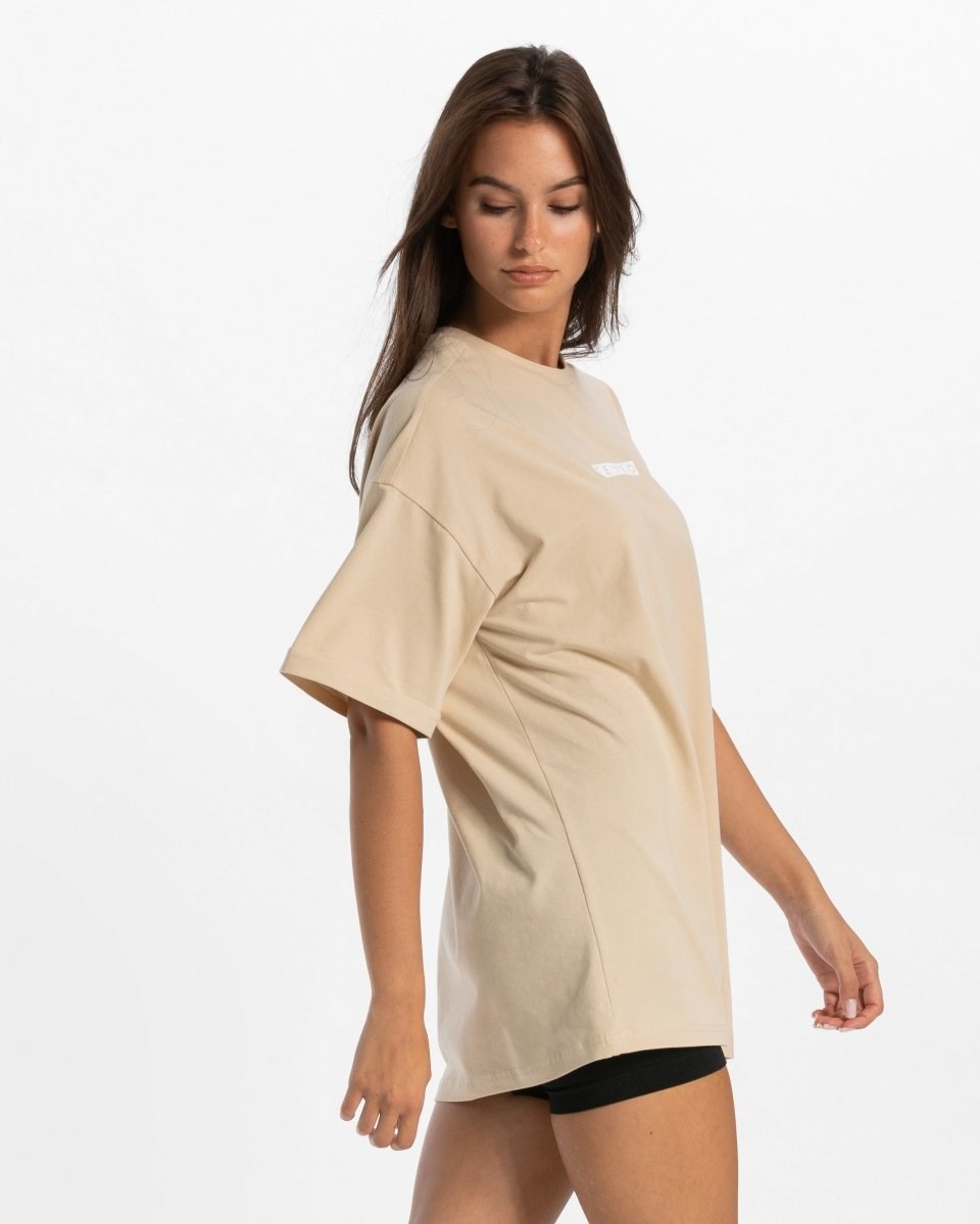 TEVEO Iconic Oversized T-Shirt Nude | 178526-TJX