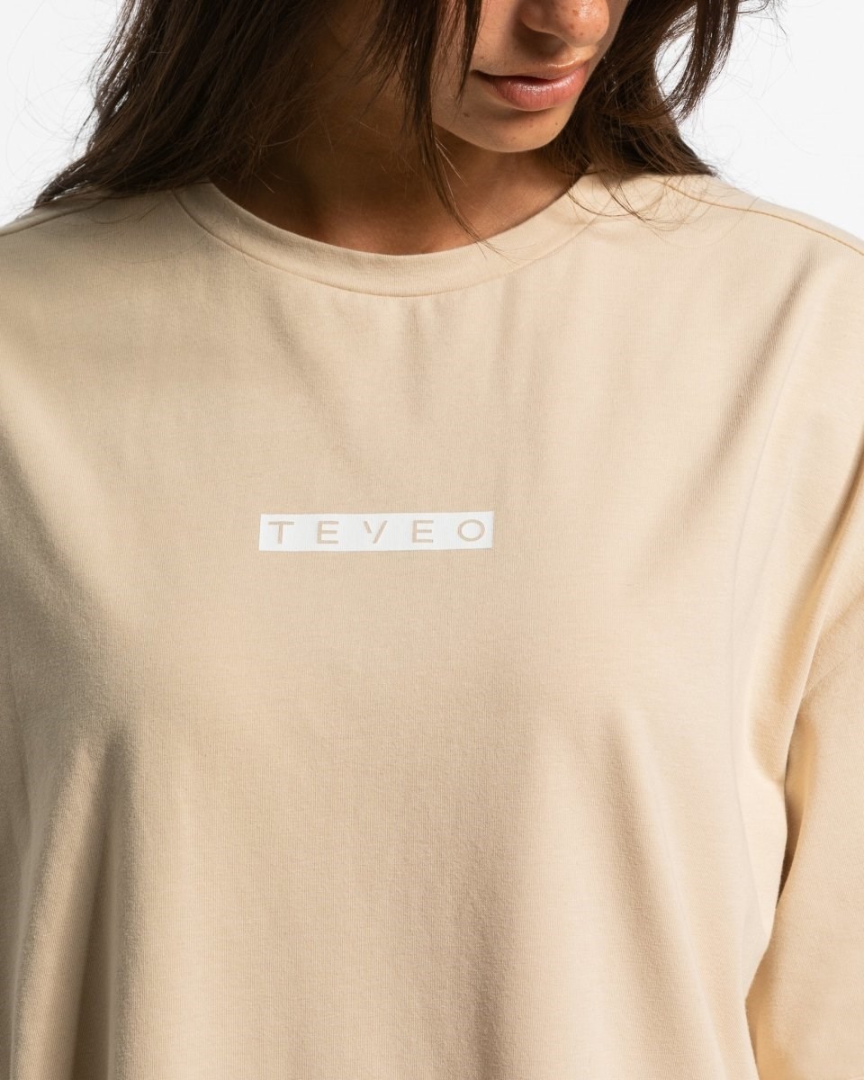 TEVEO Iconic Oversized T-Shirt Nude | 178526-TJX