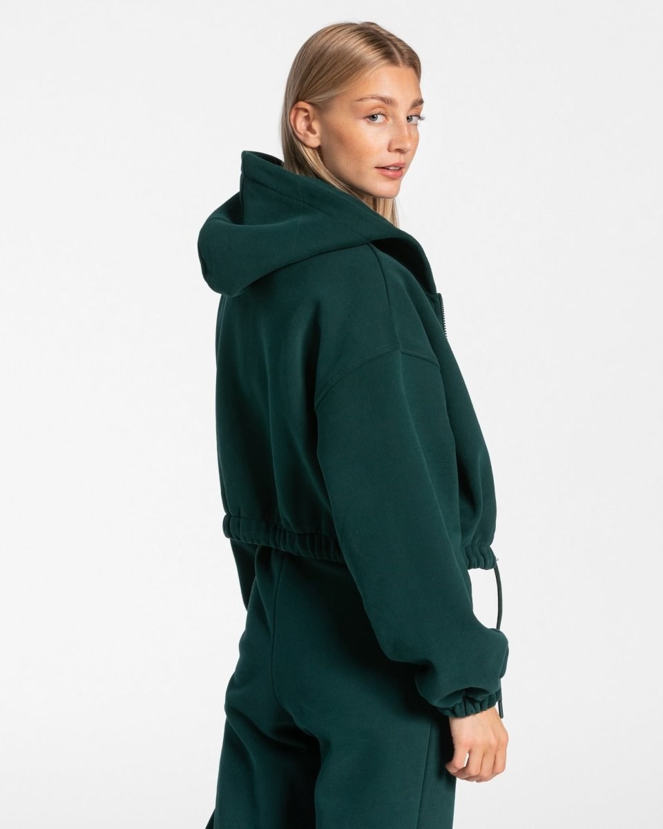 TEVEO Iconic Oversized Zip Hoodie Tmavo Zelene | 108675-KGI