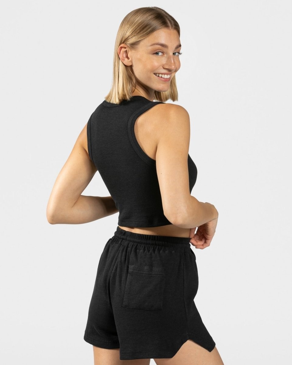 TEVEO Lounge Crop Top Čierne | 640593-GYE