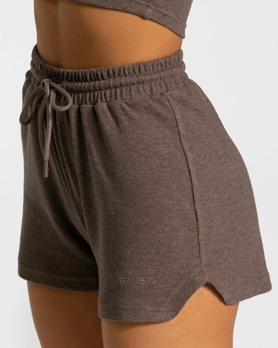 TEVEO Lounge Shorts Tmavo Hnede | 934071-TFW