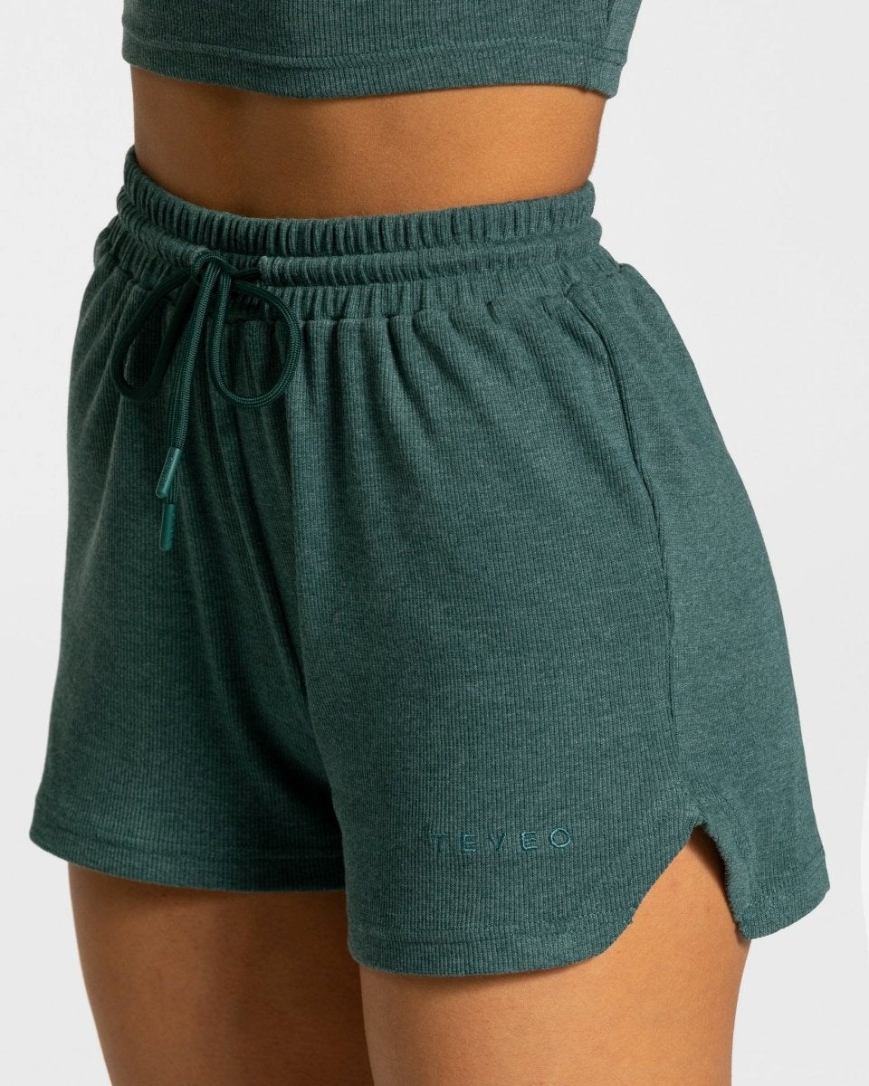 TEVEO Lounge Shorts Tmavo Zelene | 590148-QBC
