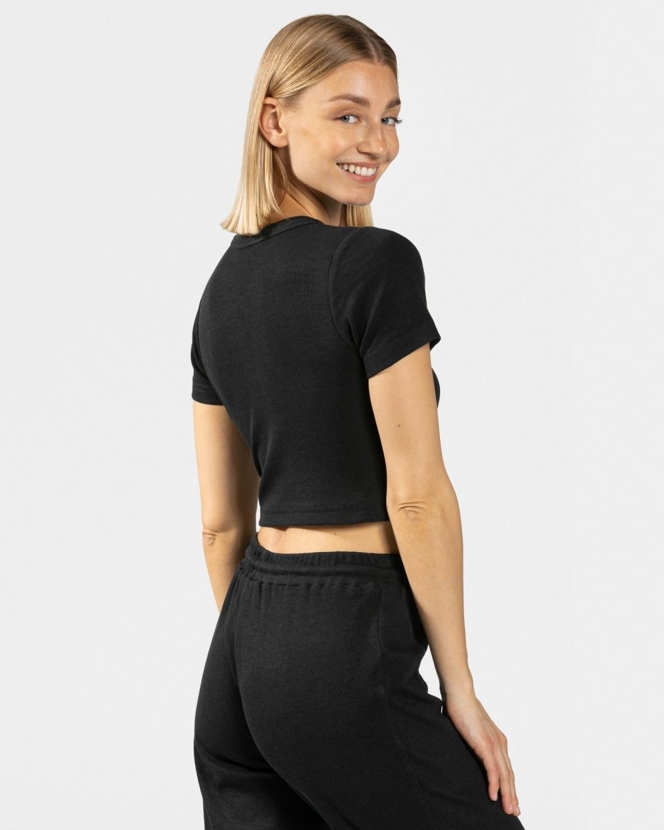 TEVEO Lounge T-Shirt Čierne | 210378-ZLS