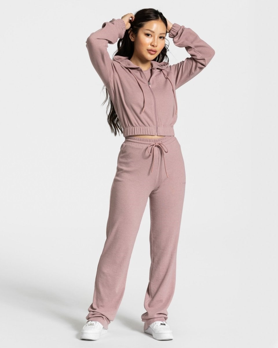 TEVEO Lounge Zip Hoodie Ruzove | 906137-OYQ