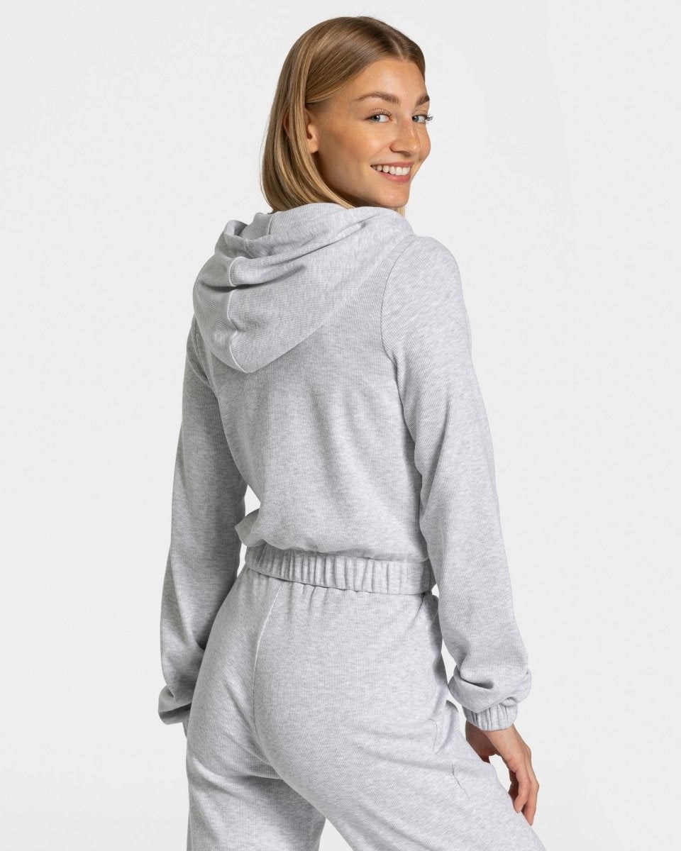 TEVEO Lounge Zip Hoodie Svetlo Siva | 653827-CSB