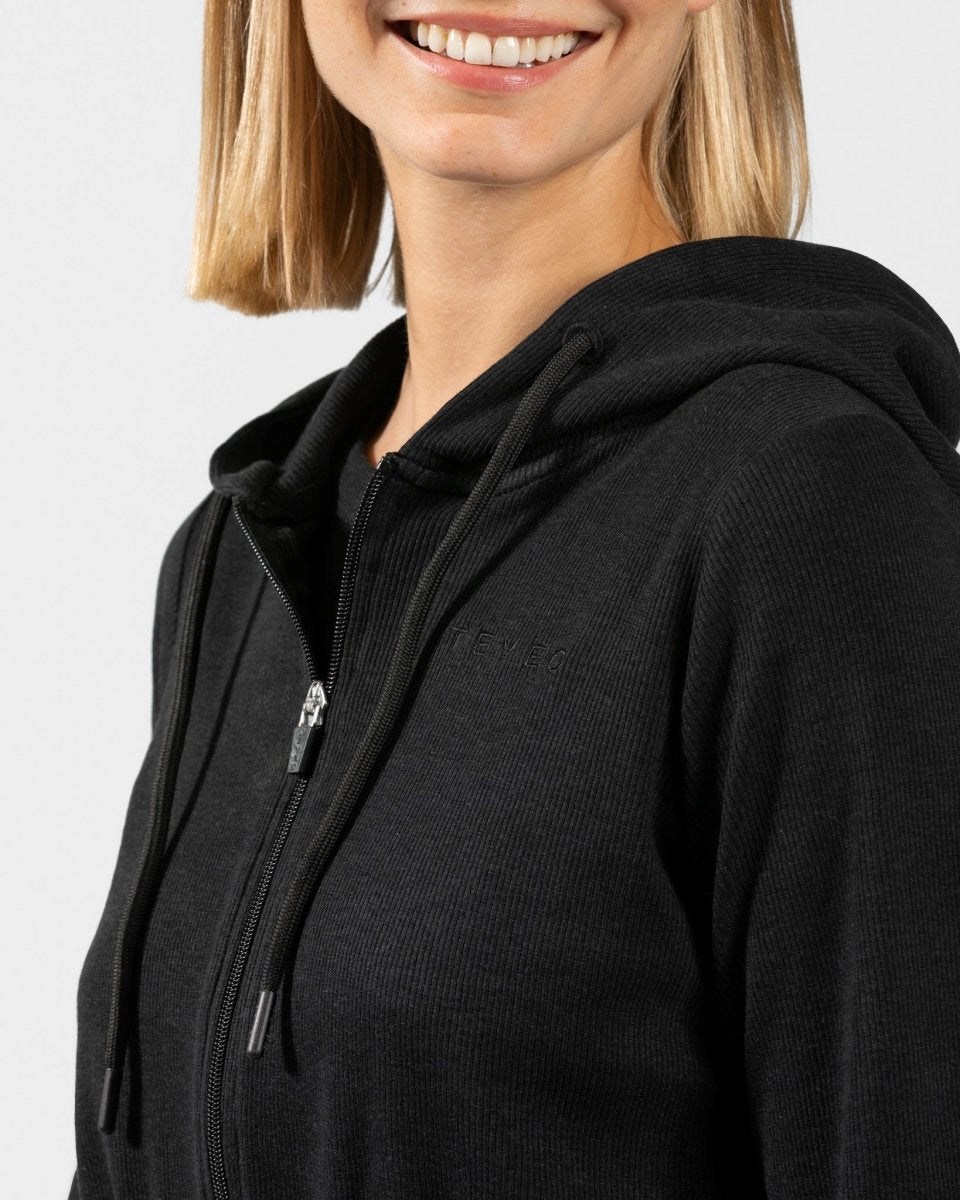 TEVEO Lounge Zip Hoodie Čierne | 367105-ORJ