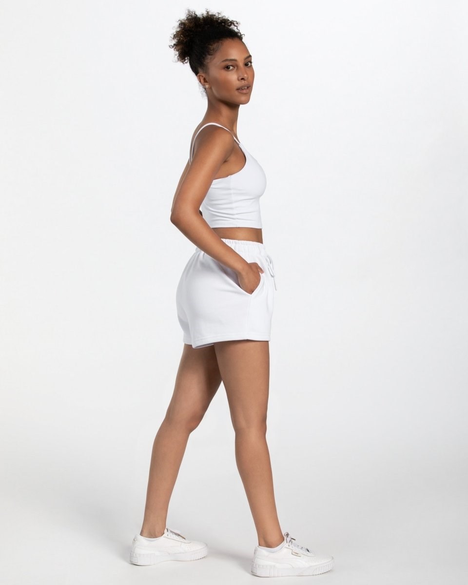 TEVEO Oversized Shorts Biele | 465139-JGY