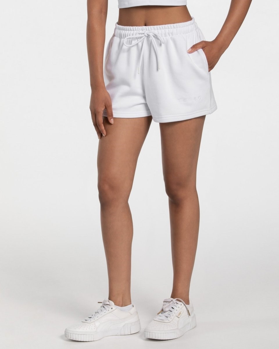 TEVEO Oversized Shorts Biele | 465139-JGY