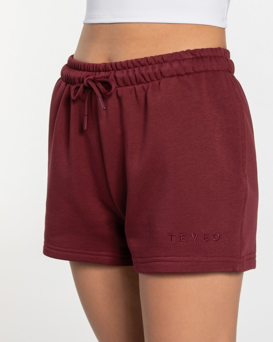 TEVEO Oversized Shorts Červené | 065948-QCW