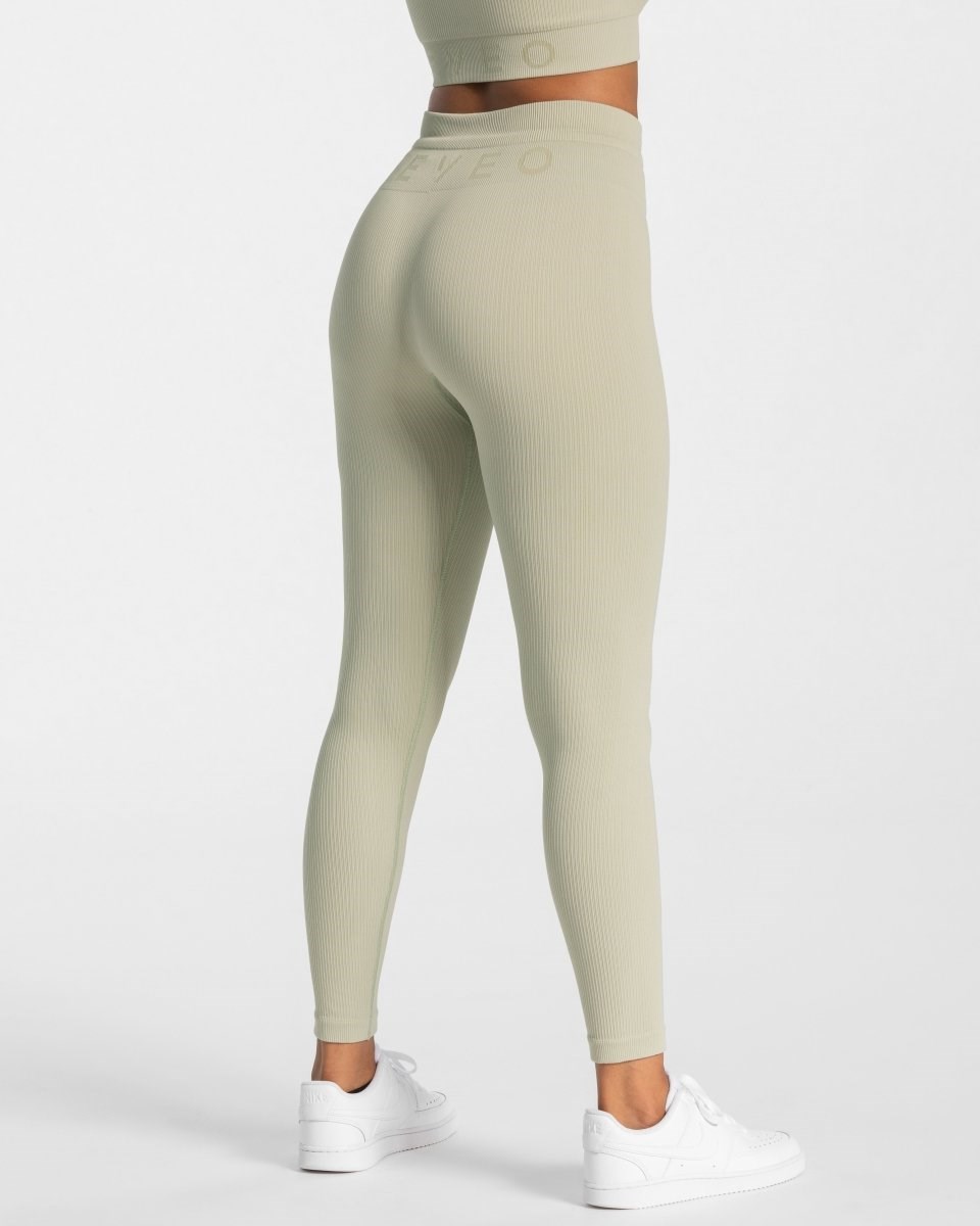 TEVEO Rebrovaný Leggings Salbei | 284175-RXY