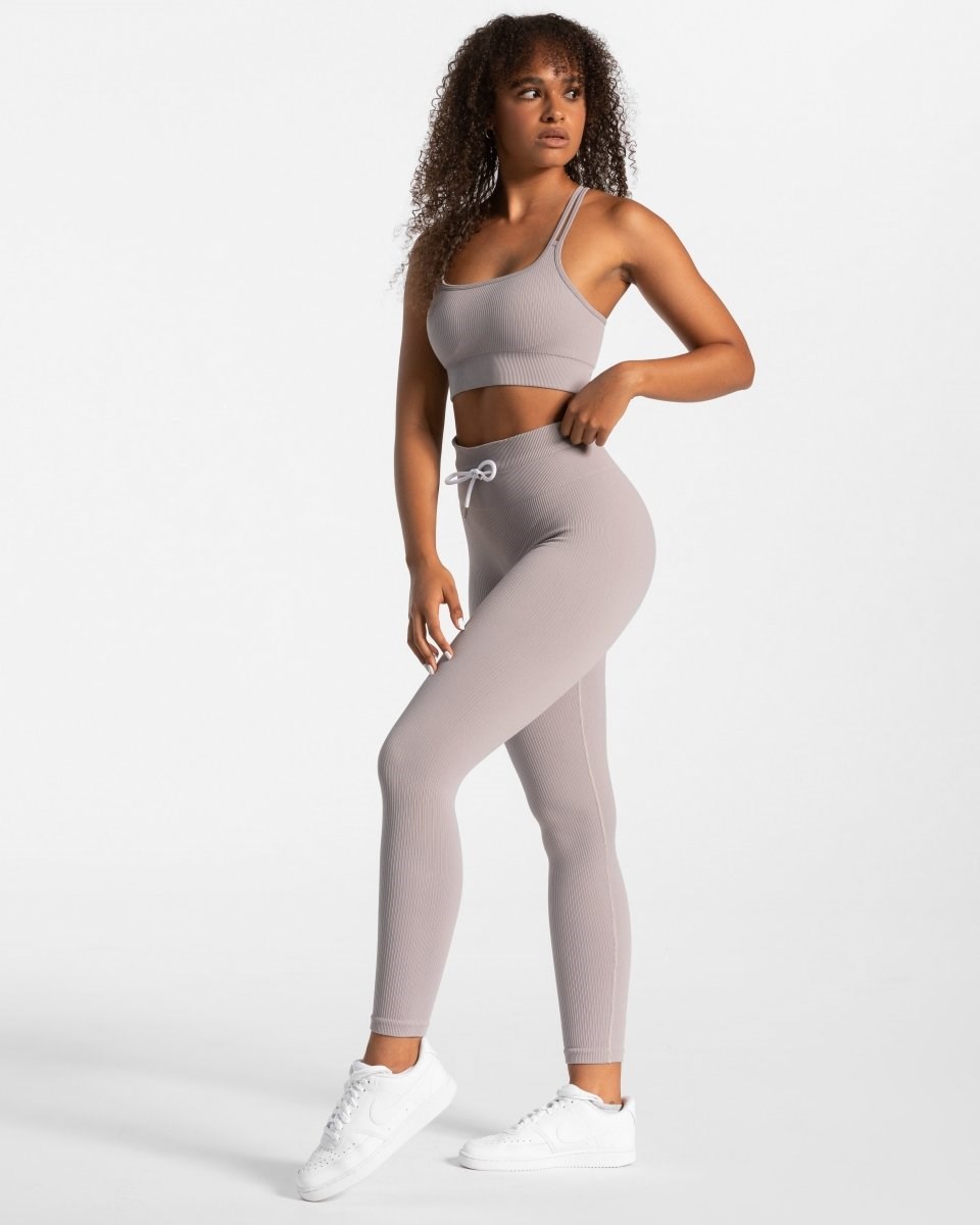 TEVEO Rebrovaný Leggings Stone | 410238-QSG