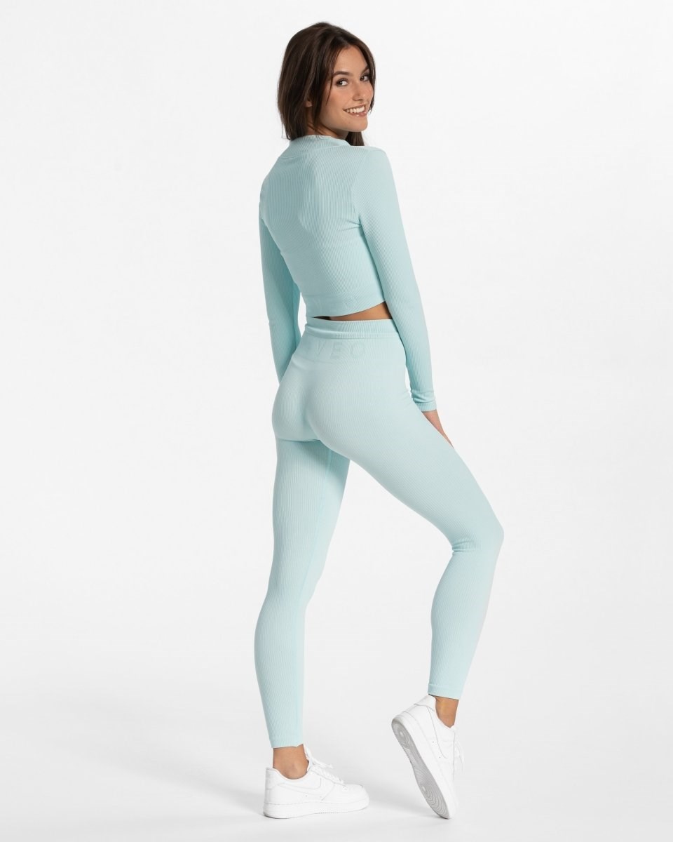 TEVEO Rebrovaný Zip Jackets Modre | 609734-GAD