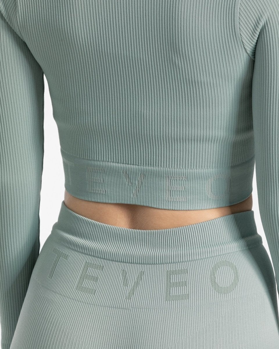 TEVEO Rebrovaný Zip Jackets Modre | 621804-YCA