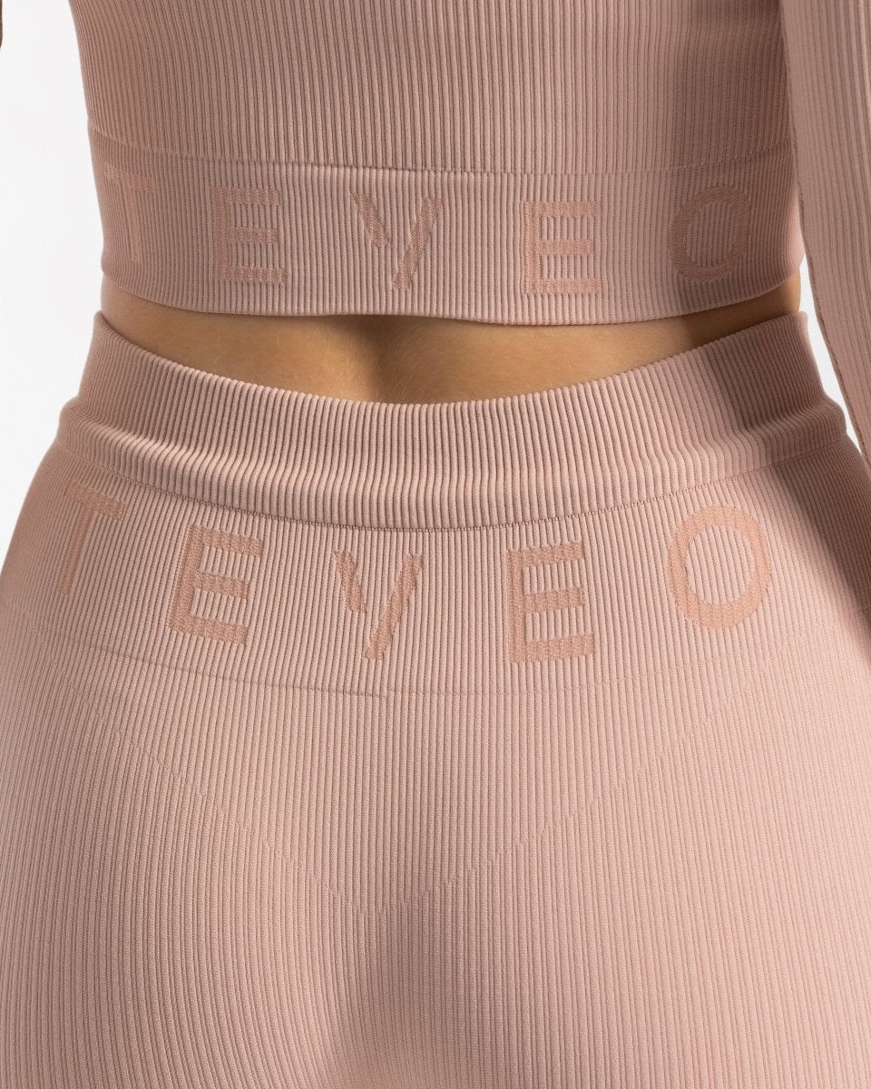 TEVEO Rebrovaný Zip Jackets Ruzove | 870914-XKI