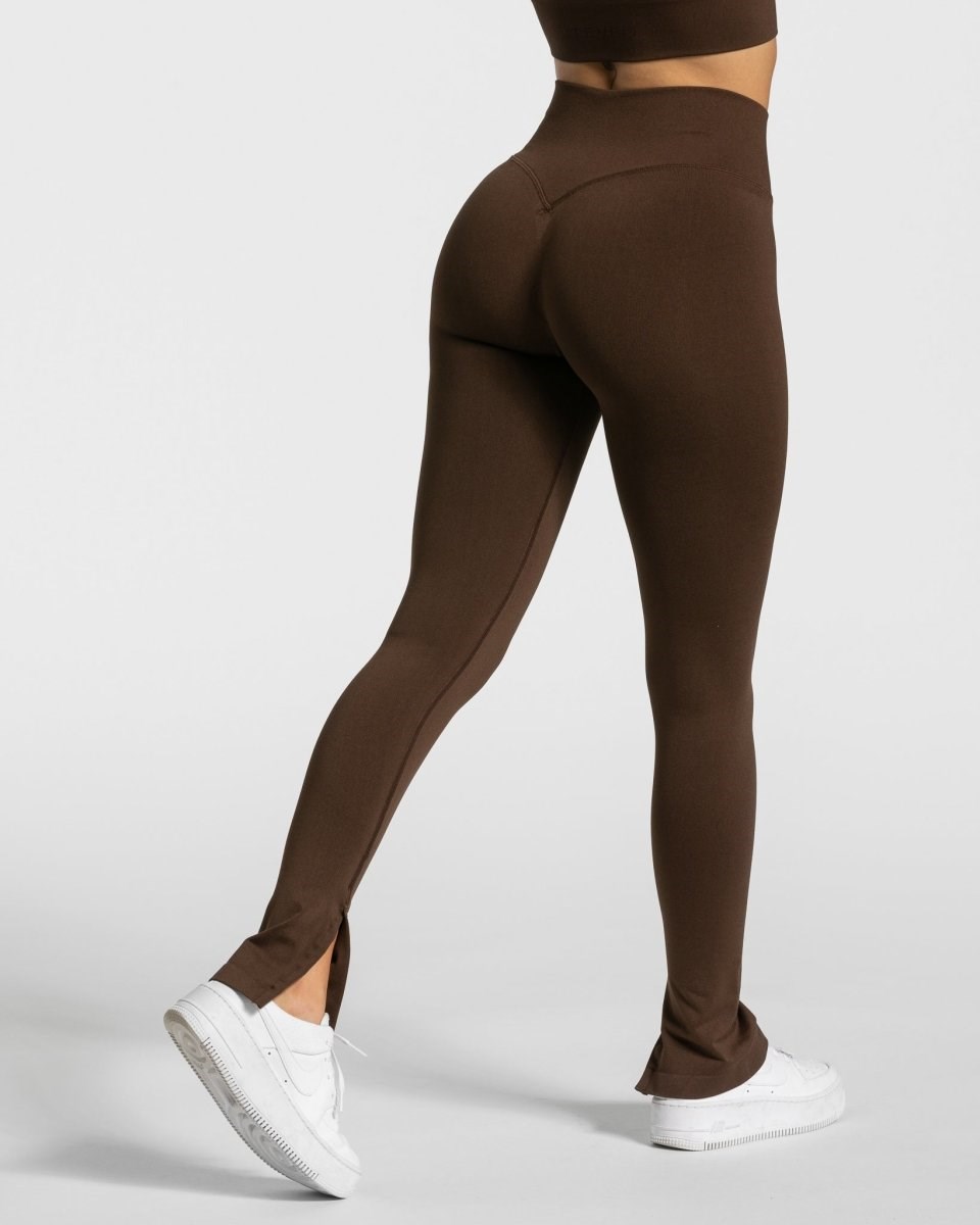 TEVEO Sassy Slit Leggings Braun | 206951-NVG