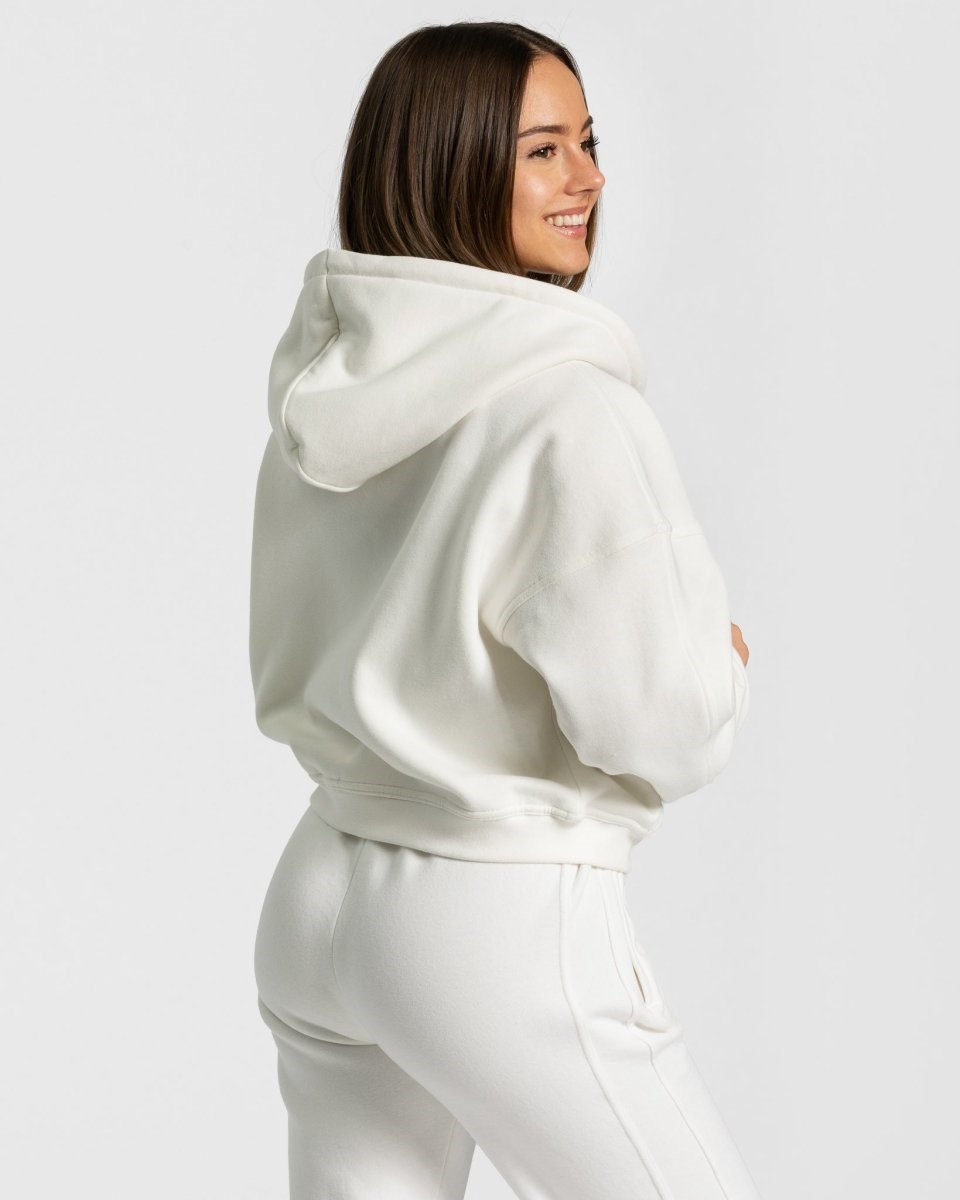 TEVEO Sassy Zip Hoodie Biele | 538496-QHL