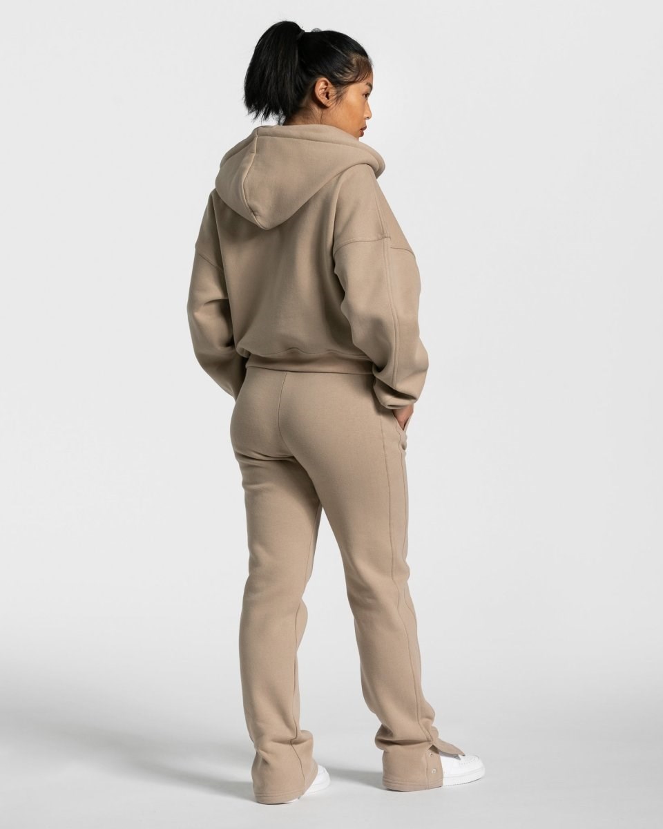 TEVEO Sassy Zip Hoodie Béžové | 290163-BQU