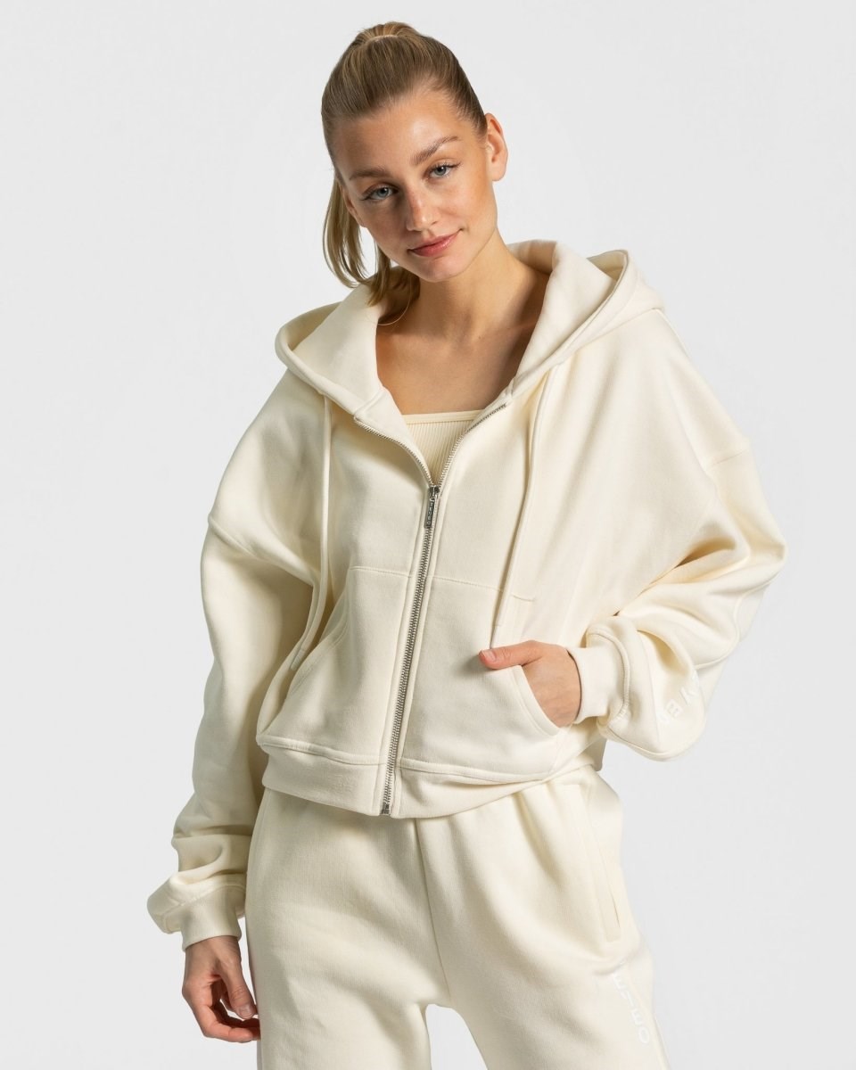 TEVEO Sassy Zip Hoodie Ivory | 364087-GNM