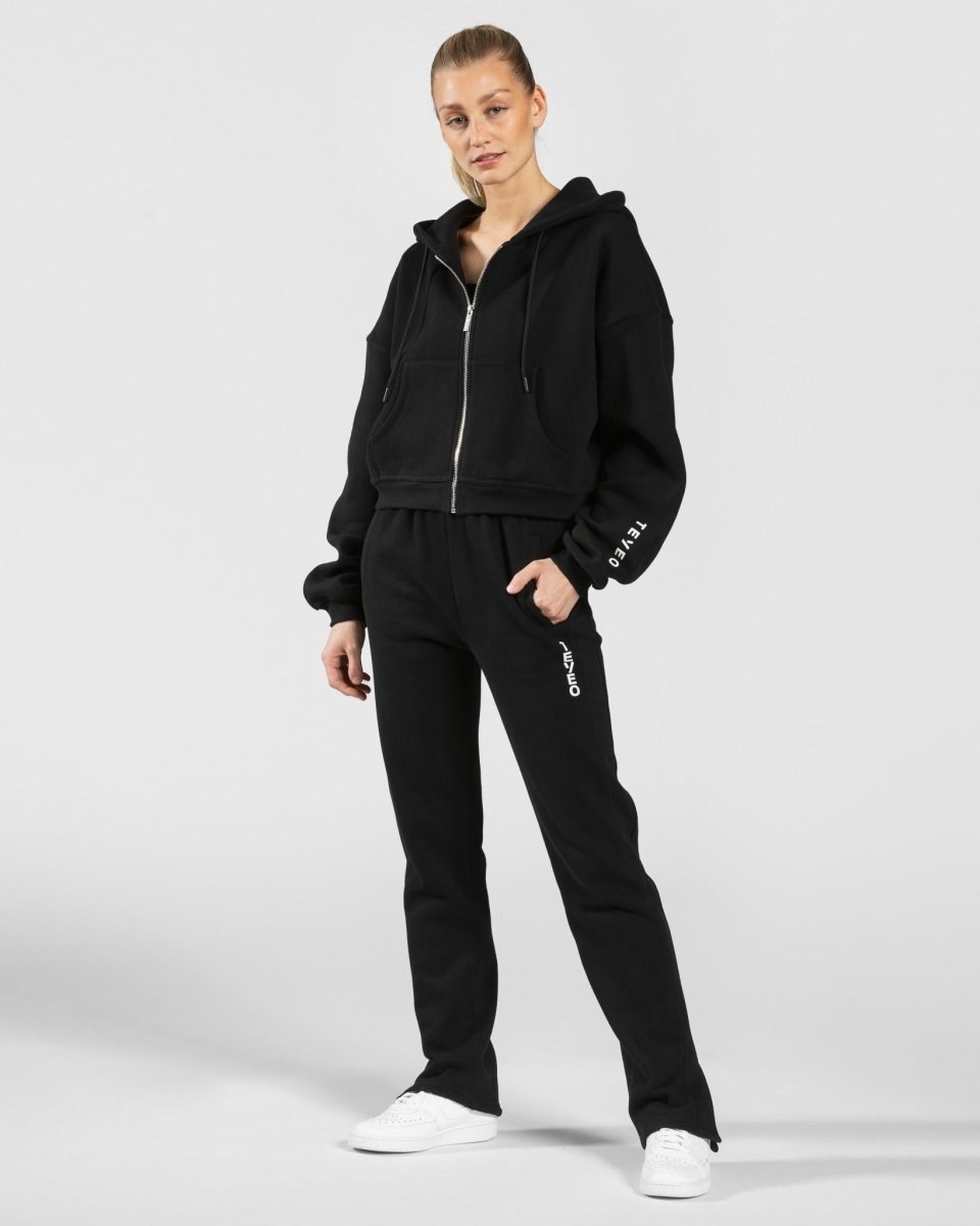 TEVEO Sassy Zip Hoodie Čierne | 731908-WGR