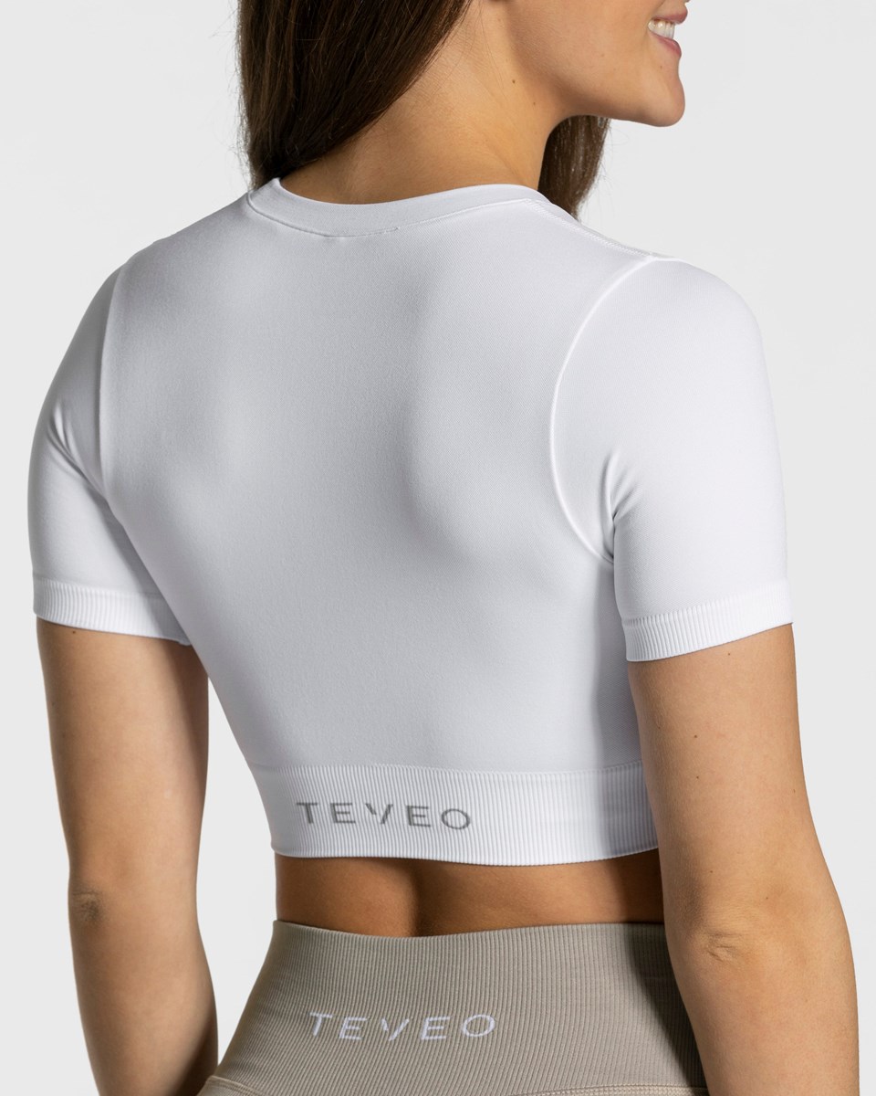 TEVEO Sensation Crop Top Biele | 159423-GVW