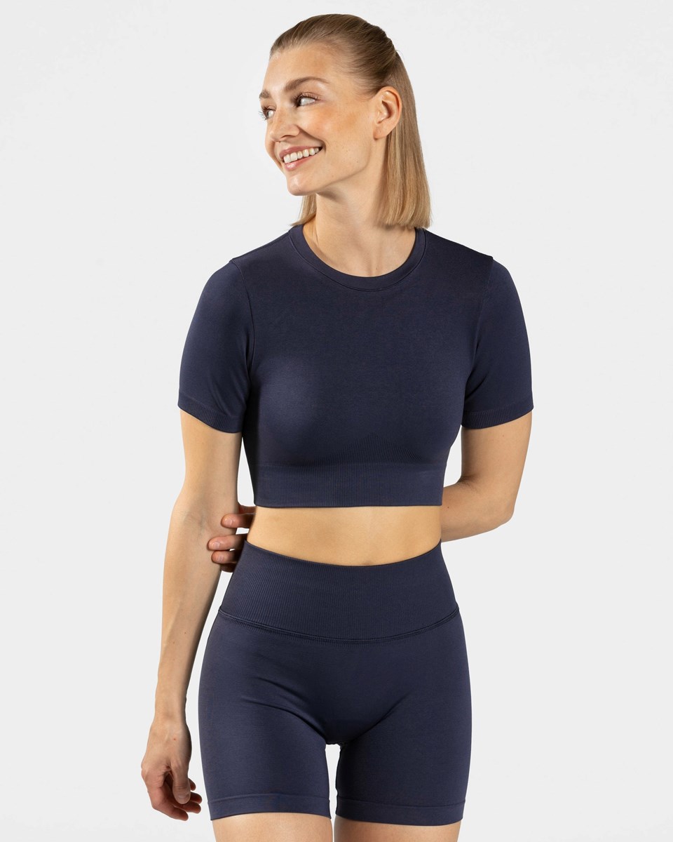 TEVEO Sensation Crop Top Tmavo Modre | 156428-VLY