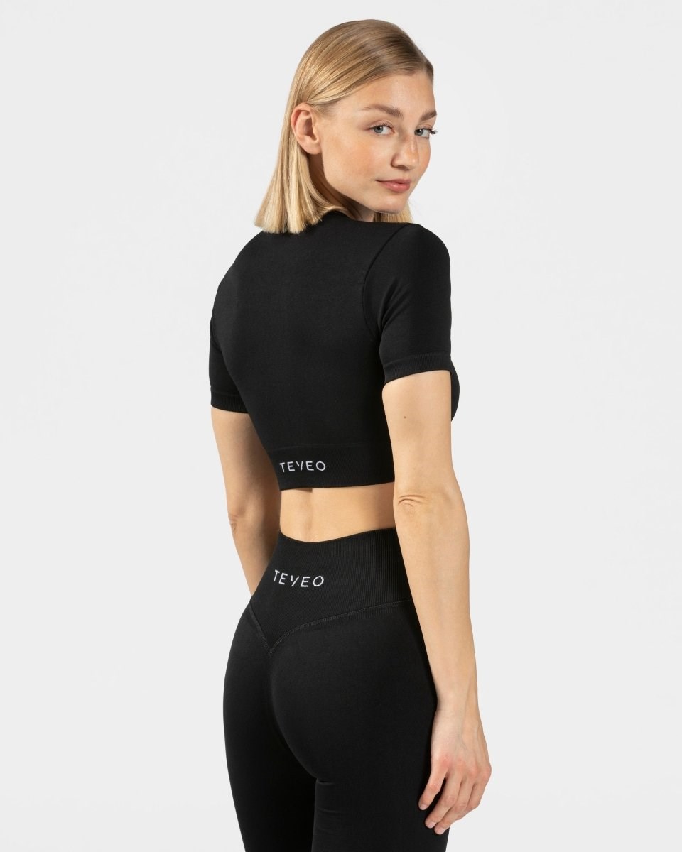 TEVEO Sensation Crop Top Čierne | 374106-NAX