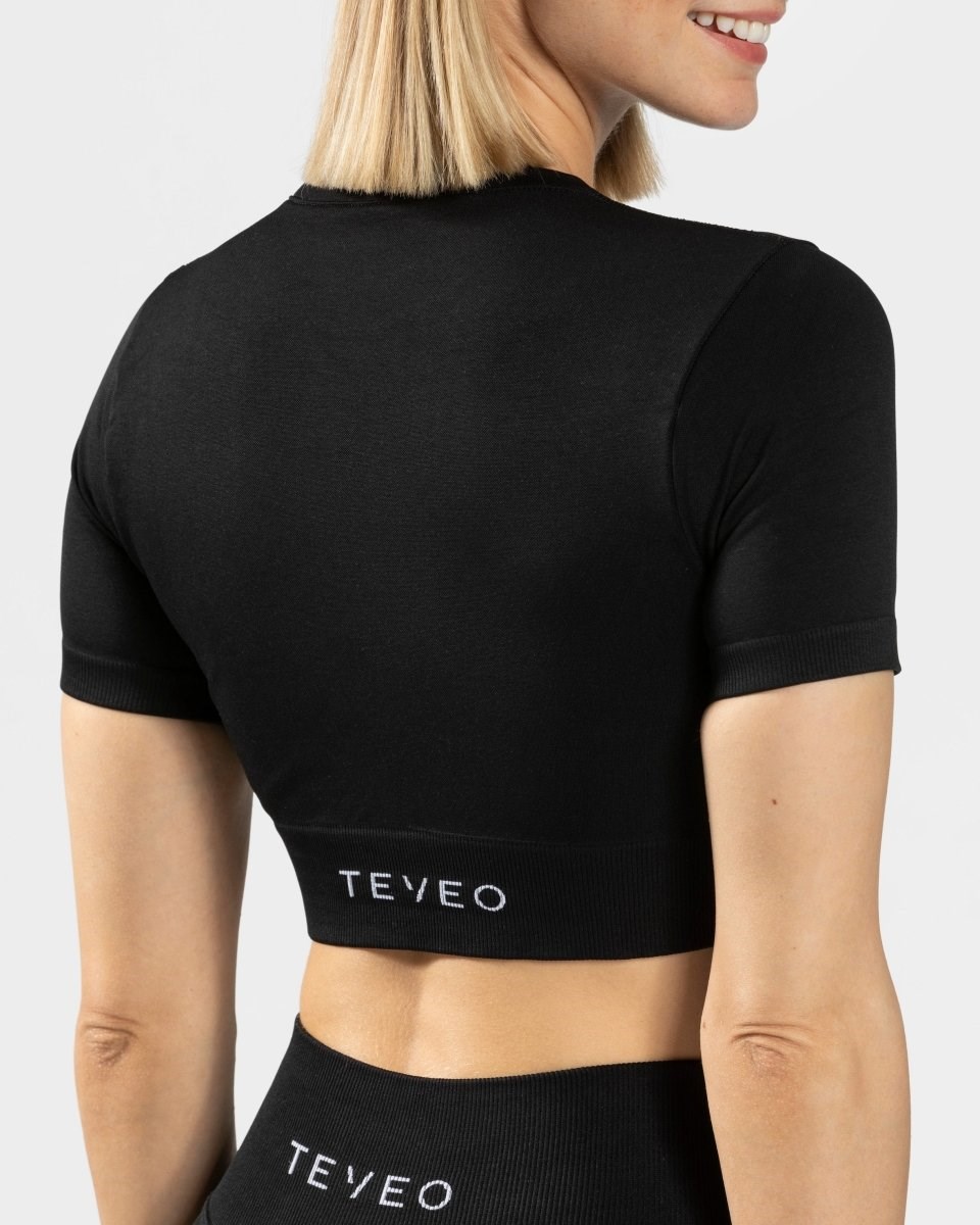 TEVEO Sensation Crop Top Čierne | 374106-NAX