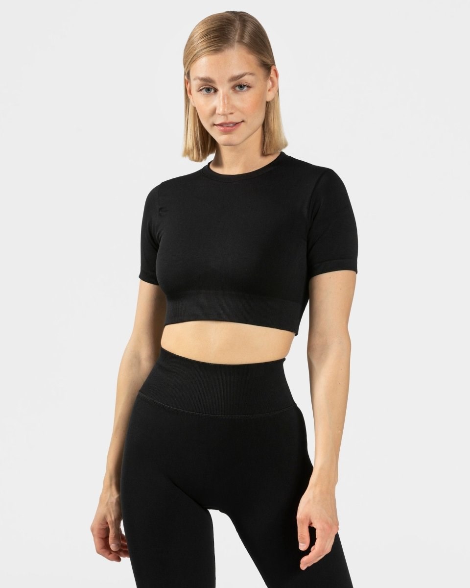TEVEO Sensation Crop Top Čierne | 374106-NAX