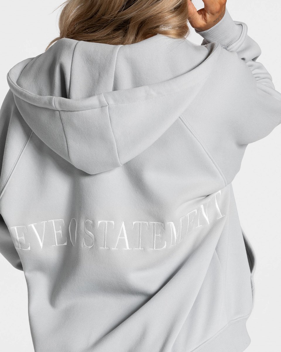 TEVEO Statement Oversized Jackets Svetlo Siva | 873460-XNB