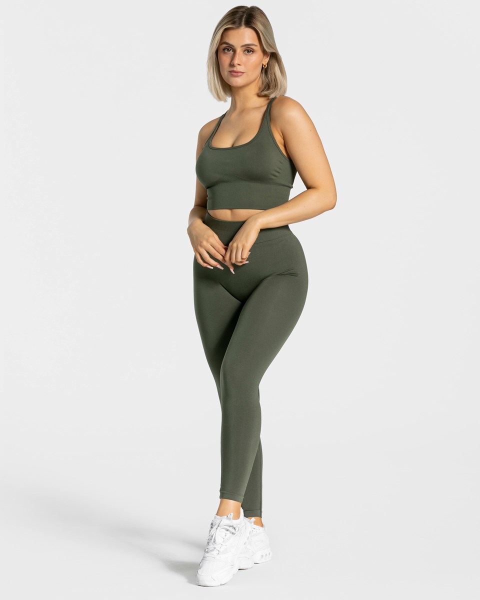 TEVEO Statement Scrunch Leggings Hnedožltý | 124953-UMT